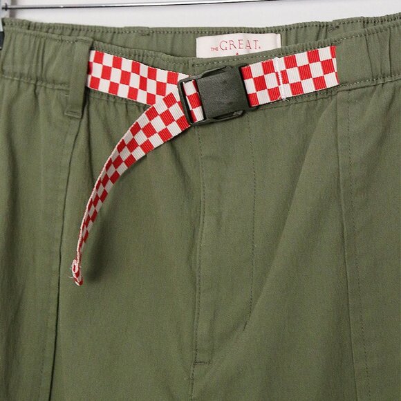 NEW The Great. + Eddie Bauer The Canvas Hiking Cargo Pants 16 Olive Green $150 - Picture 10 of 16